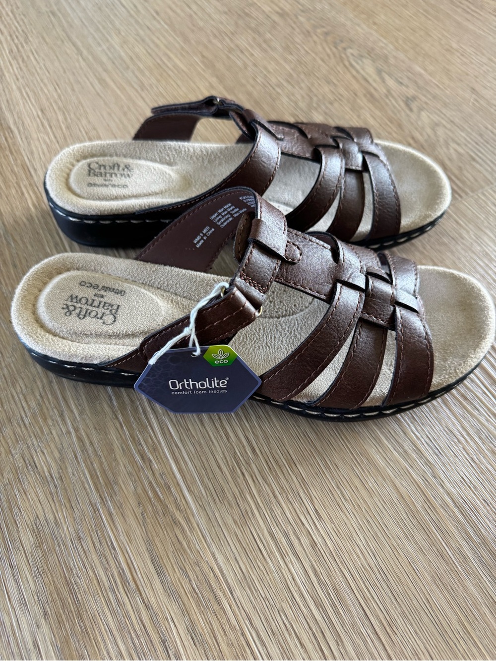 Brown Women’s Cushioned Slide Sandals